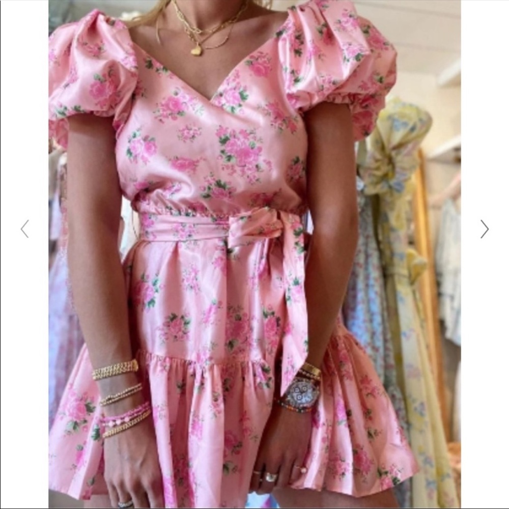 LoveShackFancy Cecile puff sleeve dress